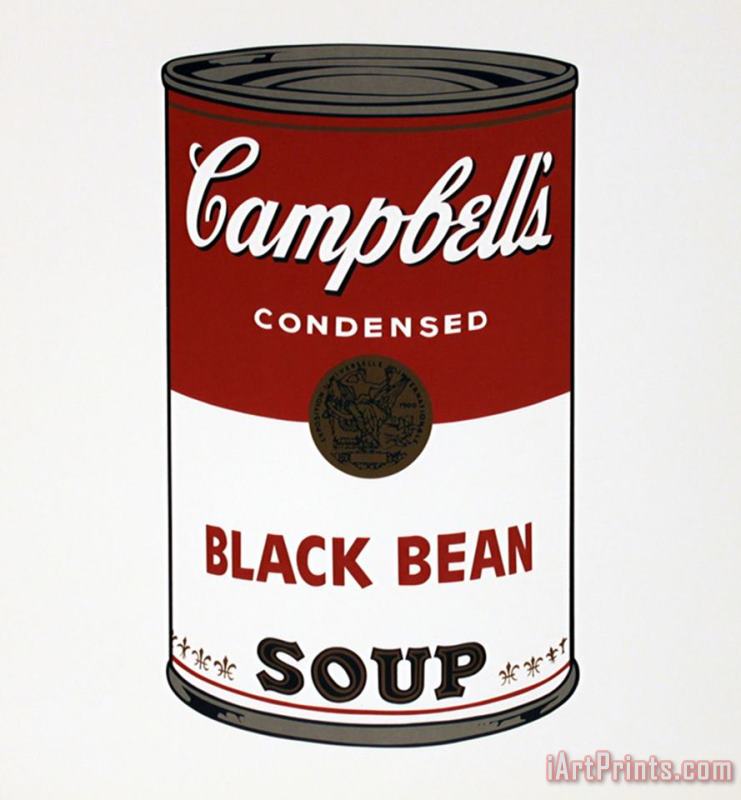 Andy Warhol Black Bean Soup Art Print
