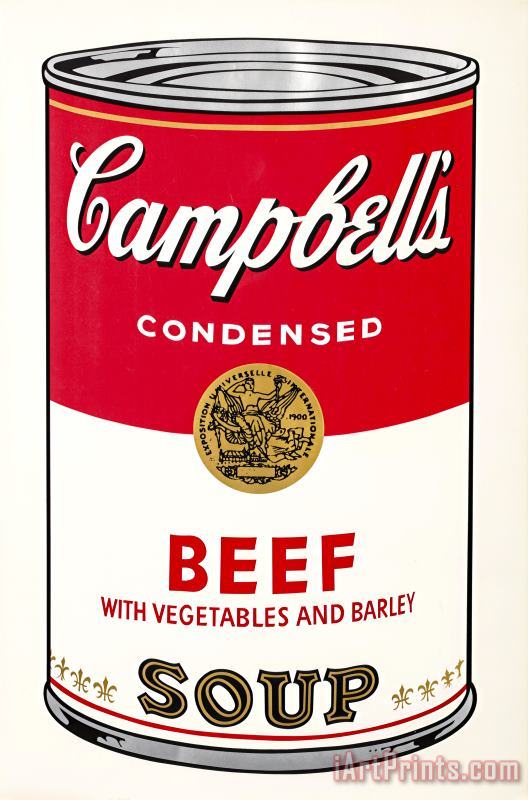 Campbell's Soup Beef Vegetables painting - Andy Warhol Campbell's Soup Beef Vegetables Art Print