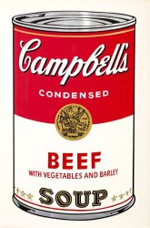 Andy Warhol Big Torn Campbell's Soup Can Vegetable Beef Art Print