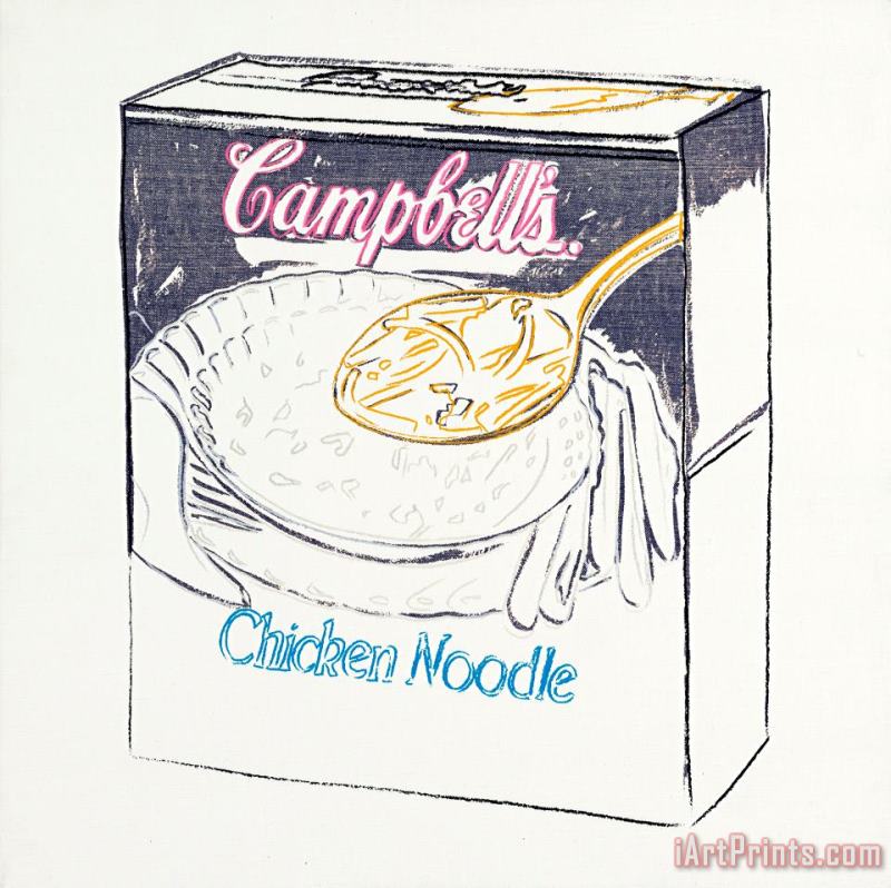 Andy Warhol Campbell's Soup Box: Chicken Noodle Art Painting