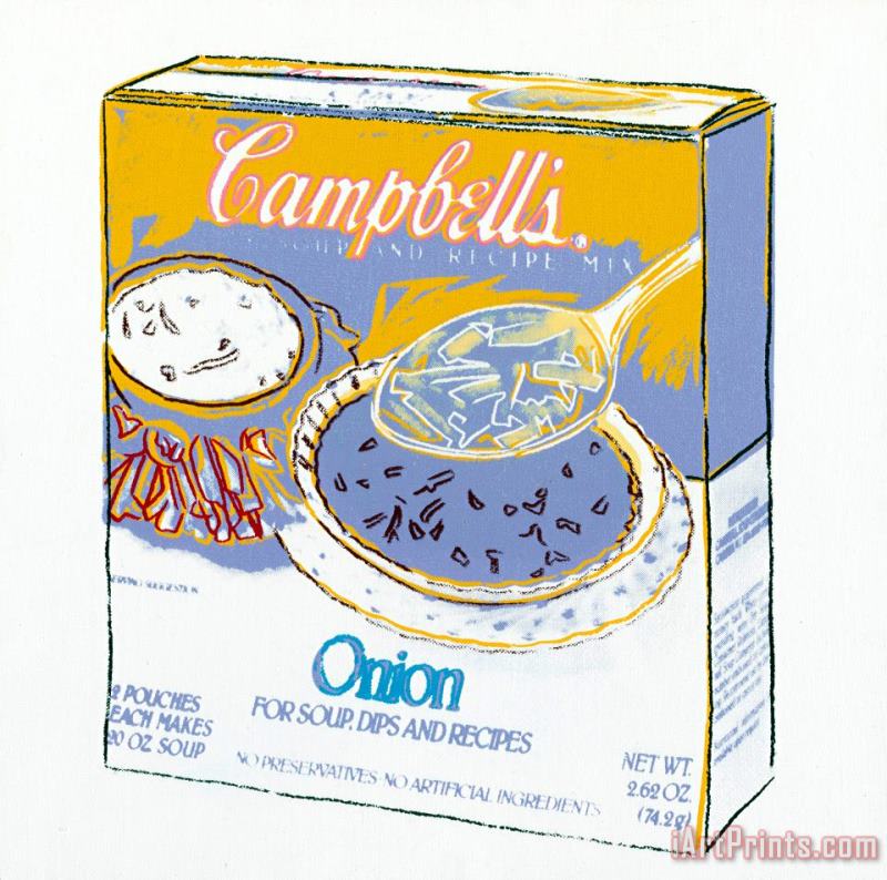 Andy Warhol Campbell's Soup Box: Onion Art Painting