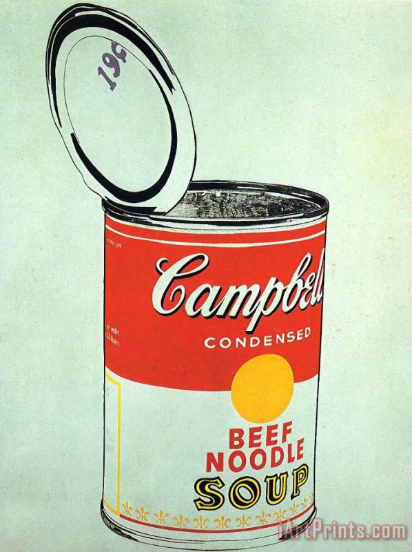 Andy Warhol Campbell's Soup Can Beef Art Painting