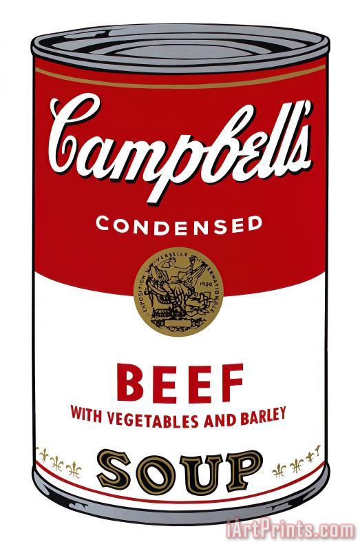 Andy Warhol Campbell's Soup I Beef C 1968 Art Painting