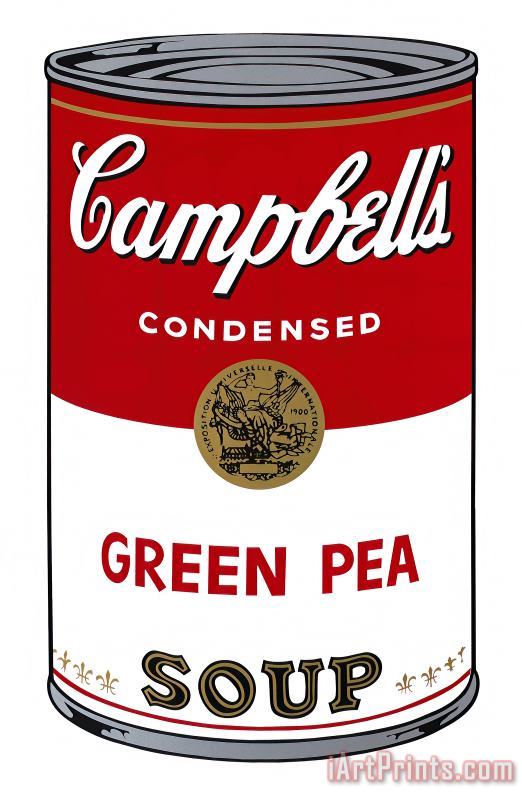 Campbell's Soup I Green Pea C 1968 painting - Andy Warhol Campbell's Soup I Green Pea C 1968 Art Print