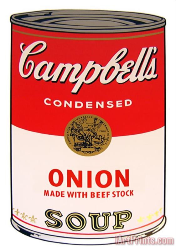 Campbell's Soup Onion painting - Andy Warhol Campbell's Soup Onion Art Print