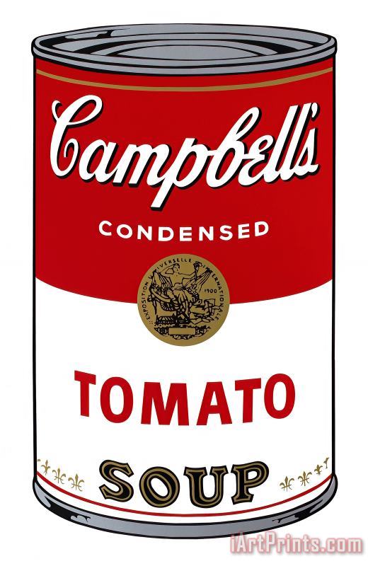 Campbell's Soup Tomato painting - Andy Warhol Campbell's Soup Tomato Art Print