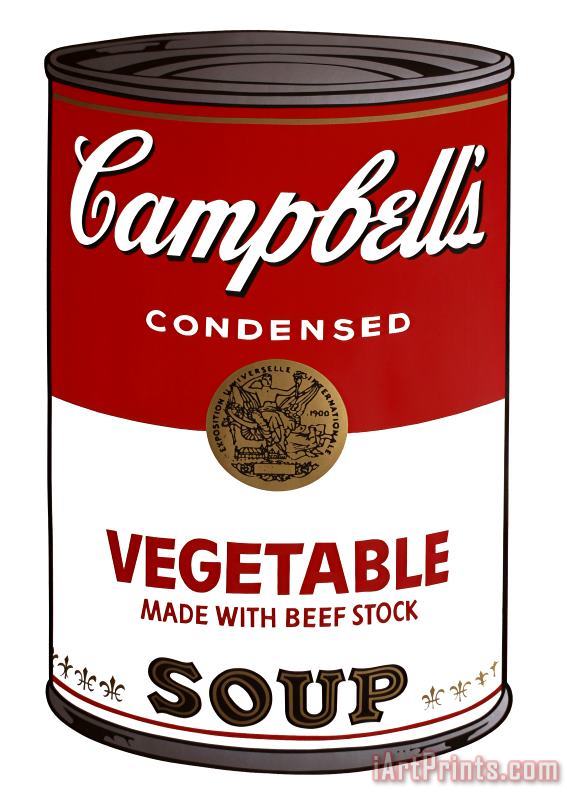 Andy Warhol Campbell's Soup Vegetable Art Painting