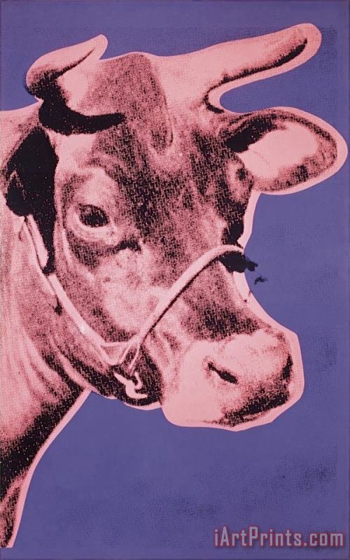 Andy Warhol Cow C 1976 Pink And Purple Art Print