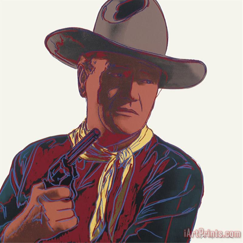 Cowboys And Indians John Wayne 201 250 1986 painting - Andy Warhol Cowboys And Indians John Wayne 201 250 1986 Art Print