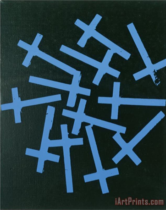 Crosses C 1981 82 painting - Andy Warhol Crosses C 1981 82 Art Print