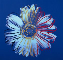 Andy Warhol Daisy C 1982 Blue on Blue