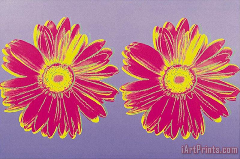 Andy Warhol Daisy C 1982 Double Pink Art Painting