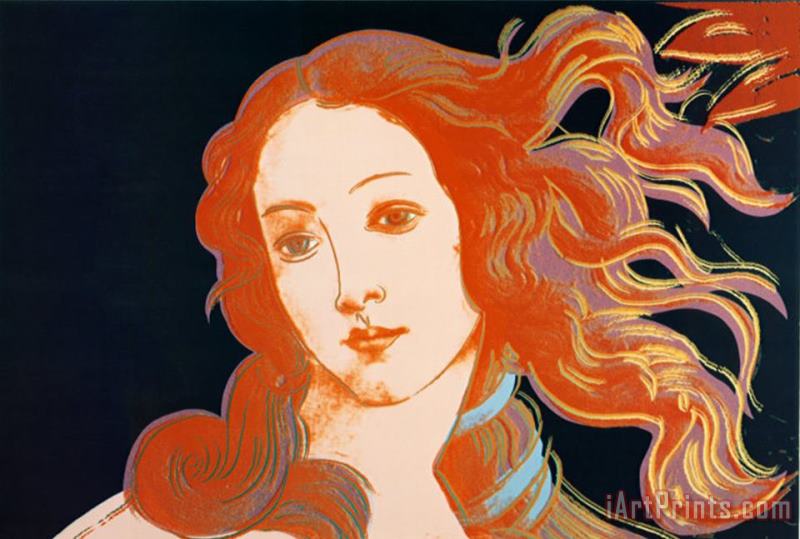 Details of Boticelli's Birth of Venus C 1984 painting - Andy Warhol Details of Boticelli's Birth of Venus C 1984 Art Print