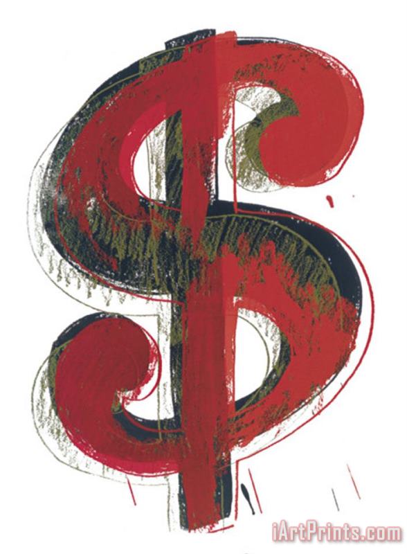 Dollar Sign 1981 painting - Andy Warhol Dollar Sign 1981 Art Print
