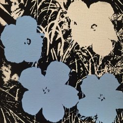 Andy Warhol Flowers C 1965 3 Blue 1 Ivory