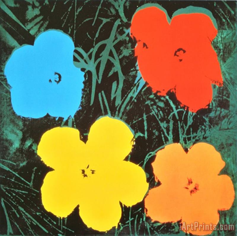 Andy Warhol Flowers Iv Art Painting