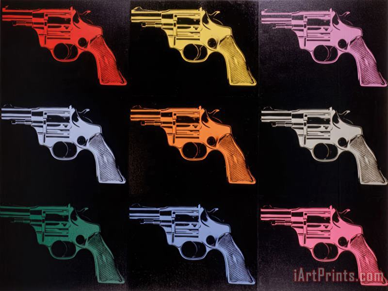 Gun C 1982 painting - Andy Warhol Gun C 1982 Art Print