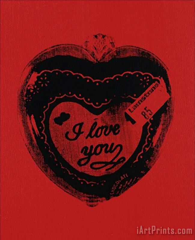 Andy Warhol Heart C 1984 I Love You Art Print