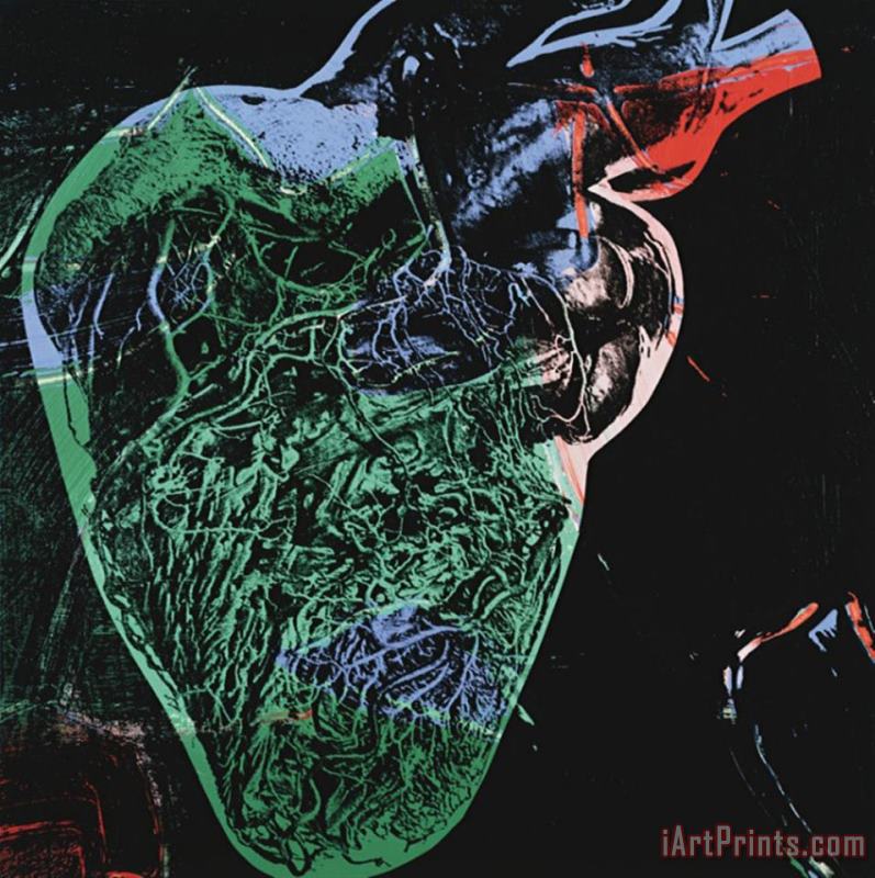 Andy Warhol Human Heart C 1979 Green Art Painting
