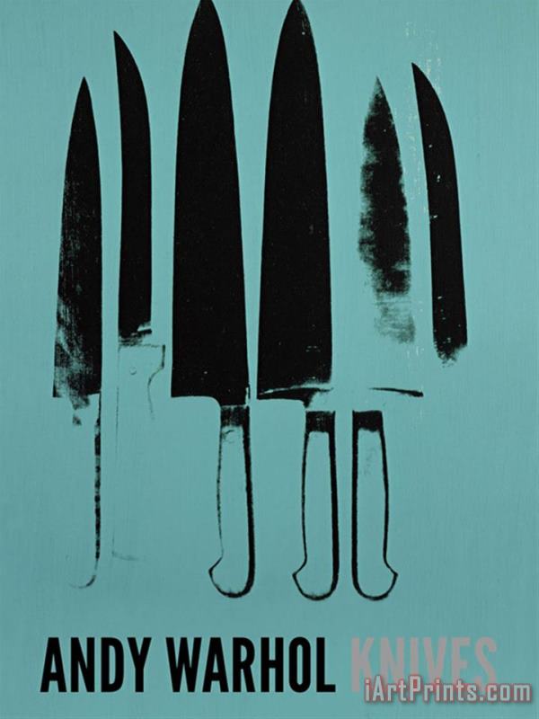 Andy Warhol Knives C 1981 82 Aqua Art Print