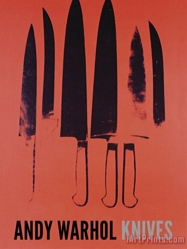 Knives C 1981 82 Red painting - Andy Warhol Knives C 1981 82 Red Art Print
