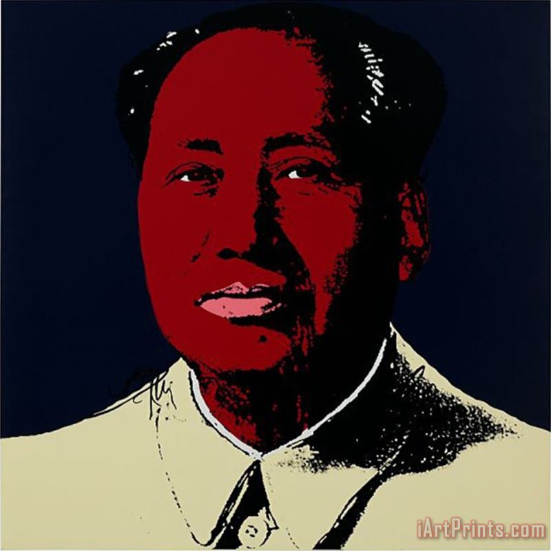 Andy Warhol Mao Tse Tung Kopf Rot Gelb Art Painting