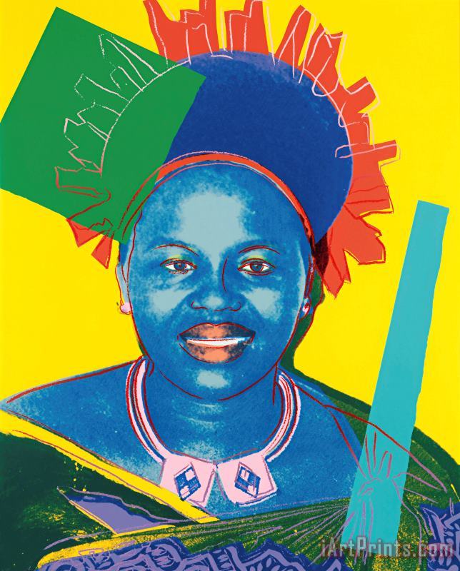 Queen Ntombi Twala of Swaziland From Reigning Queens painting - Andy Warhol Queen Ntombi Twala of Swaziland From Reigning Queens Art Print