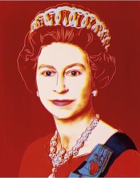 Andy Warhol Reigning Queens Queen Elizabeth II of The United Kingdom C 1985 Light Outline