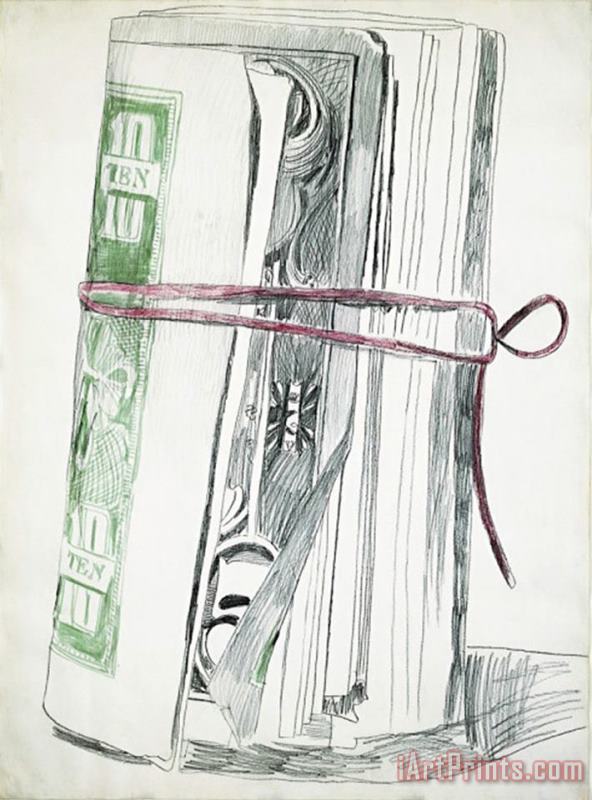 Andy Warhol Roll of Bills C 1962 Art Painting