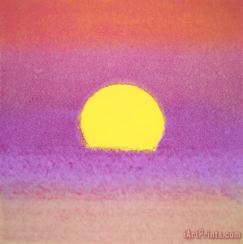 Sunset C 1972 40 40 Lavender painting - Andy Warhol Sunset C 1972 40 40 Lavender Art Print