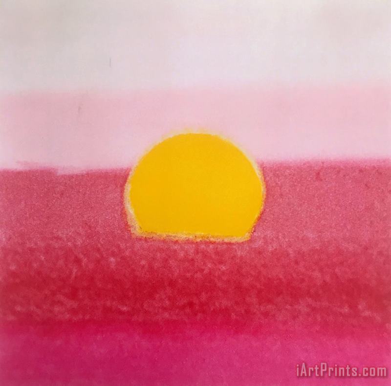 Sunset C 1972 Hot Pink Pink Yellow painting - Andy Warhol Sunset C 1972 Hot Pink Pink Yellow Art Print