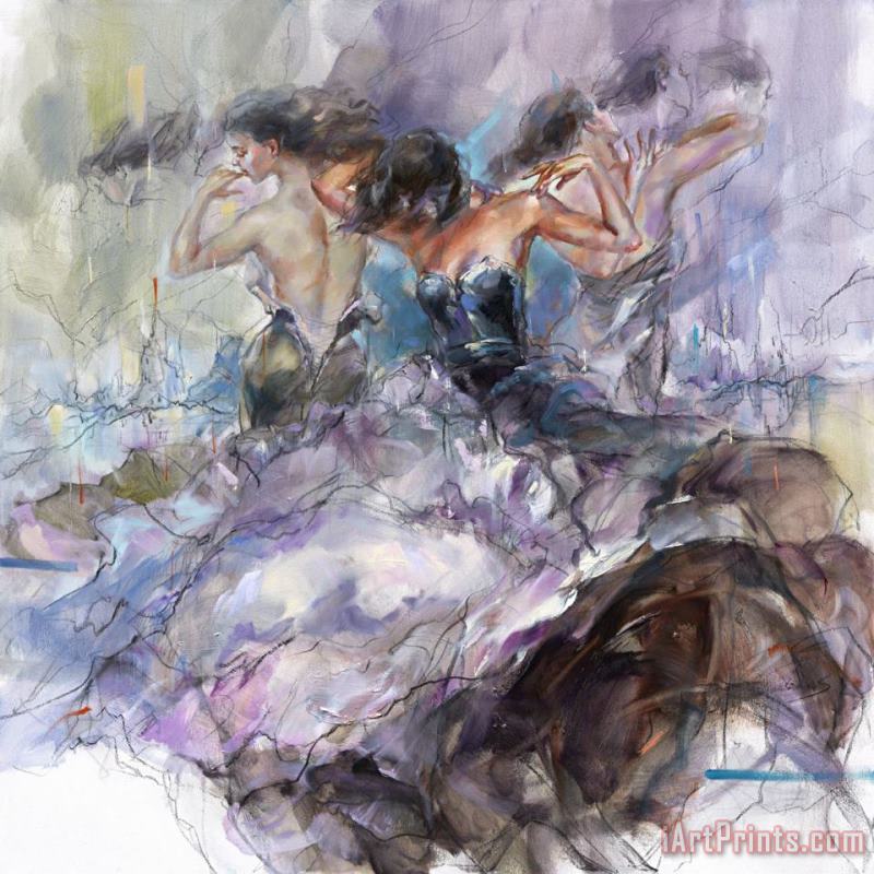 Unleashed, 2019 painting - Anna Razumovskaya Unleashed, 2019 Art Print