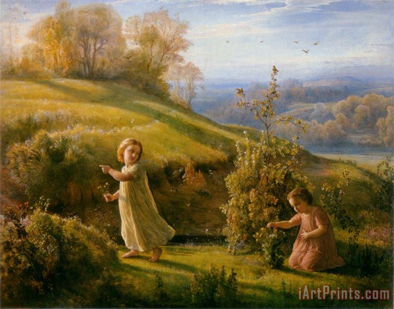The Poem of The Soul Spring painting - Anne Francois Louis Janmot The Poem of The Soul Spring Art Print