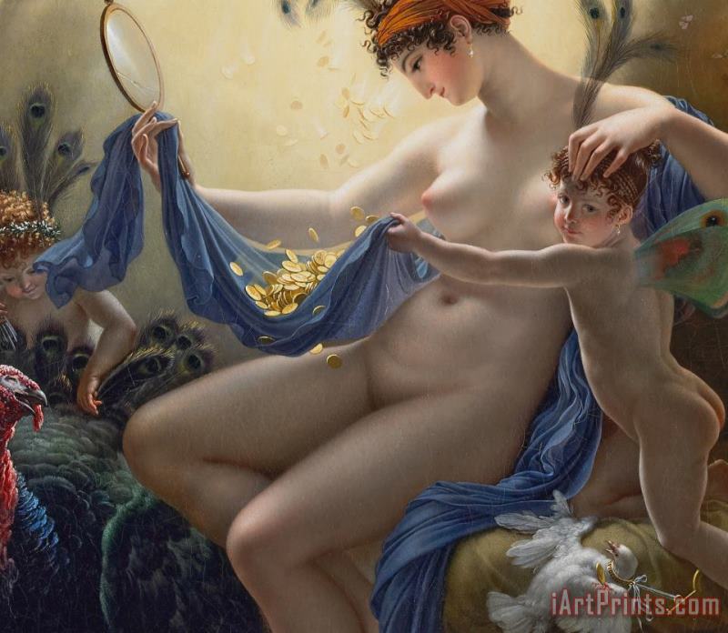 Anne Louis Girodet de Roucy-Trioson Portrait Of Mademoiselle Lange As Danae Art Painting