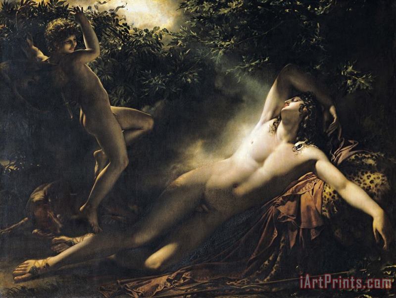 The Sleep of Endymion painting - Anne Louis Girodet de RoucyTrioson The Sleep of Endymion Art Print