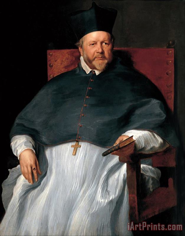 Bishop Jan Van Malderen painting - Anthonie Van Dyck Bishop Jan Van Malderen Art Print