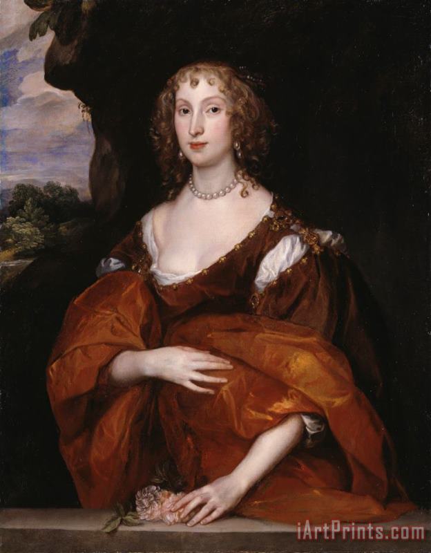 Portrait of Mary Hill, Lady Killigrew painting - Anthonie Van Dyck Portrait of Mary Hill, Lady Killigrew Art Print