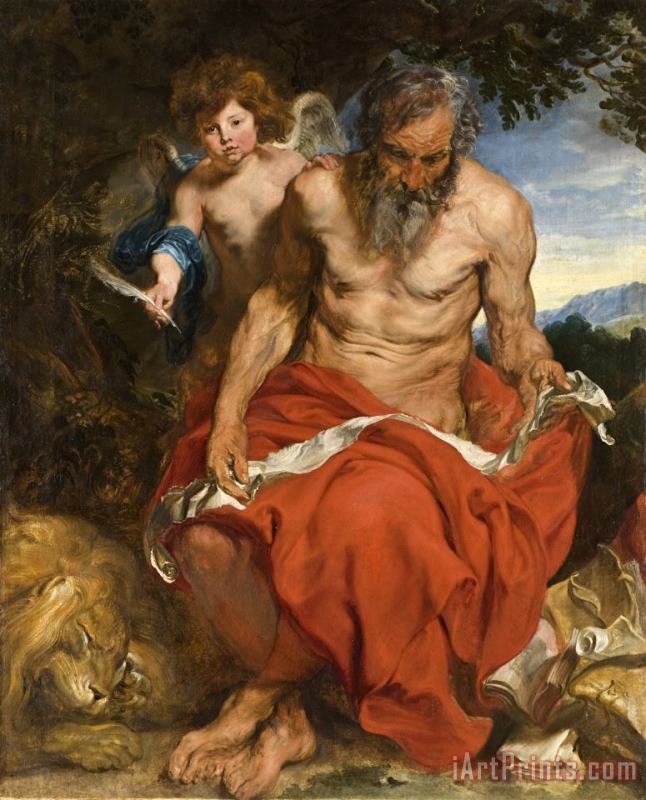 Saint Jerome painting - Anthonie Van Dyck Saint Jerome Art Print