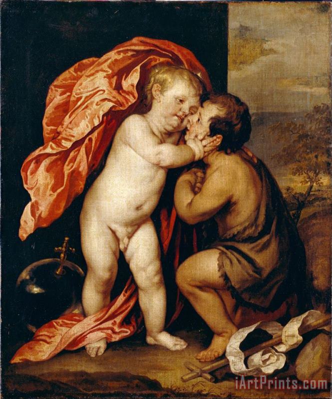 Anthonie Van Dyck The Infants Christ And Saint John The Baptist Art Print