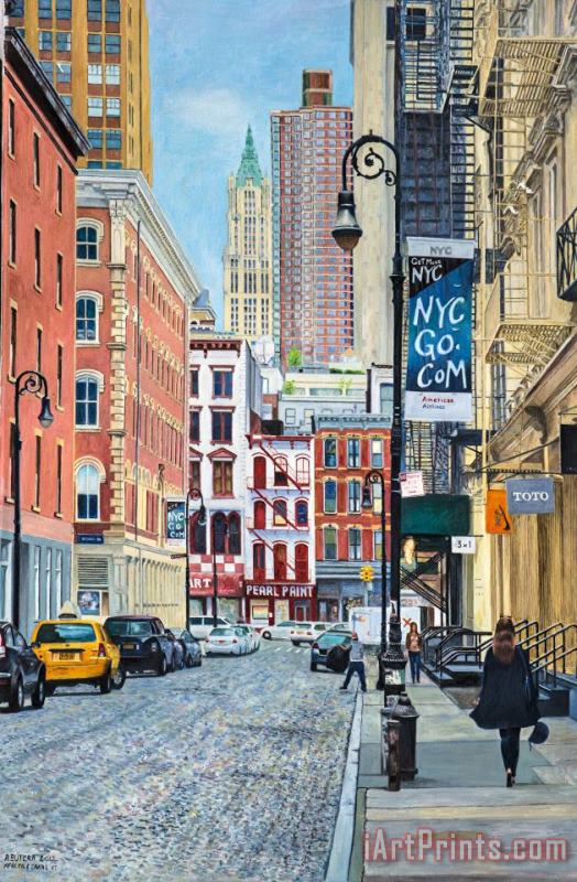 Pearl Paint Canal St. From Mercer St. Nyc painting - Anthony Butera Pearl Paint Canal St. From Mercer St. Nyc Art Print