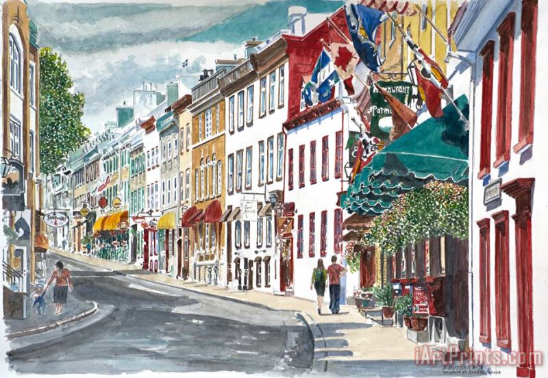 Quebec Old City Canada painting - Anthony Butera Quebec Old City Canada Art Print