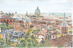 Anthony Butera Rome Overview From The Borghese Gardens painting