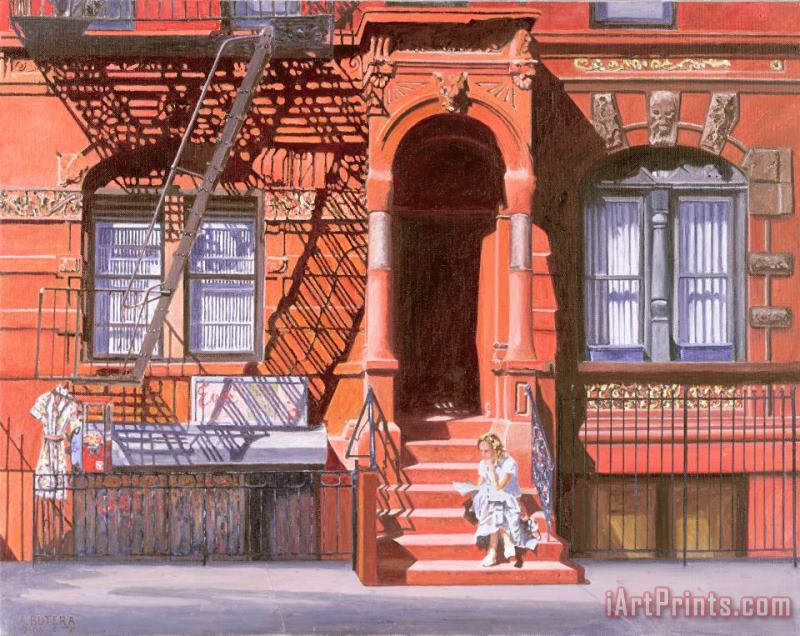 Sunday Afternoon East 7th Street Lower East Side Nyc painting - Anthony Butera Sunday Afternoon East 7th Street Lower East Side Nyc Art Print