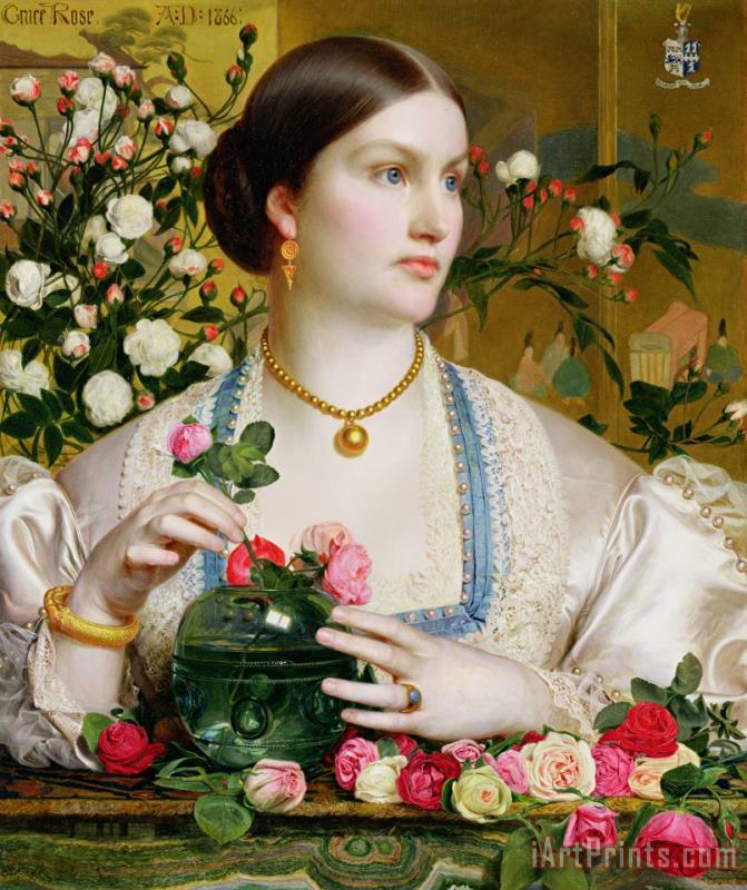 Grace Rose painting - Anthony Frederick Augustus Sandys Grace Rose Art Print