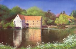 Anthony Rule Springtime at the Mill painting