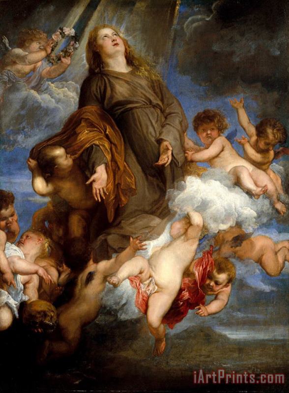 Saint Rosalie Interceding for The Plague Stricken of Palermo painting - Anthony van Dyck Saint Rosalie Interceding for The Plague Stricken of Palermo Art Print