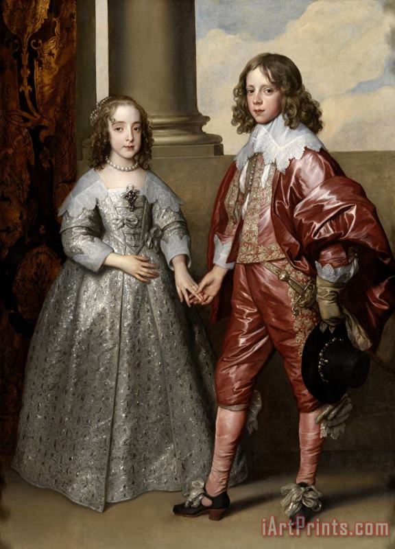 William Ii, Prince of Orange, And His Bride, Mary Stuart painting - Anthony van Dyck William Ii, Prince of Orange, And His Bride, Mary Stuart Art Print