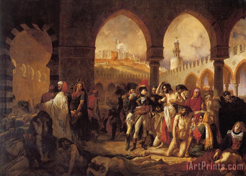 Antoine Jean Gros Bonaparte Visiting The Pesthouse in Jaffa, March 11, 1799 Art Painting