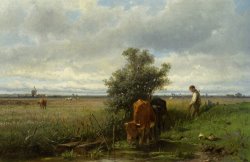 Anton Mauve Cattle Watering