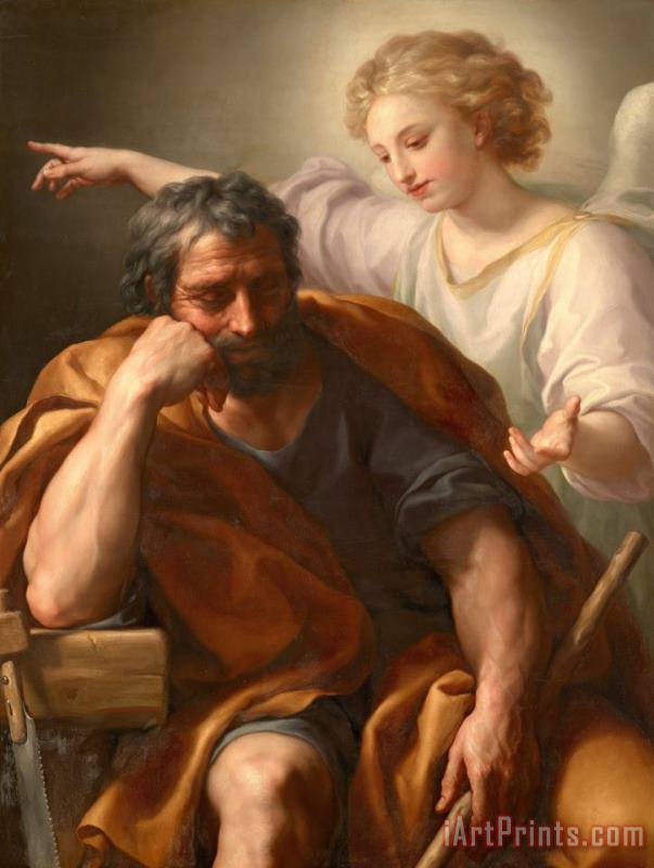 The Dream of St. Joseph painting - Anton Raphael Mengs The Dream of St. Joseph Art Print